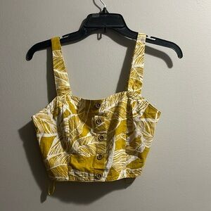 Very J Floral Print Crop Top bandeau style